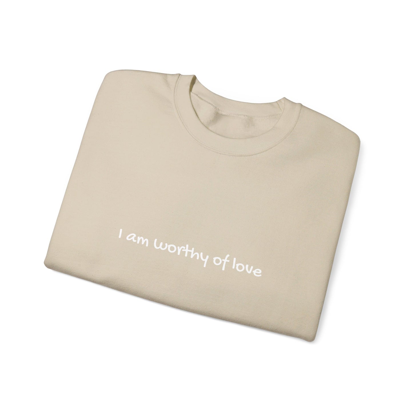 I am worthy of love Unisex Heavy Blend™ Crewneck Sweatshirt