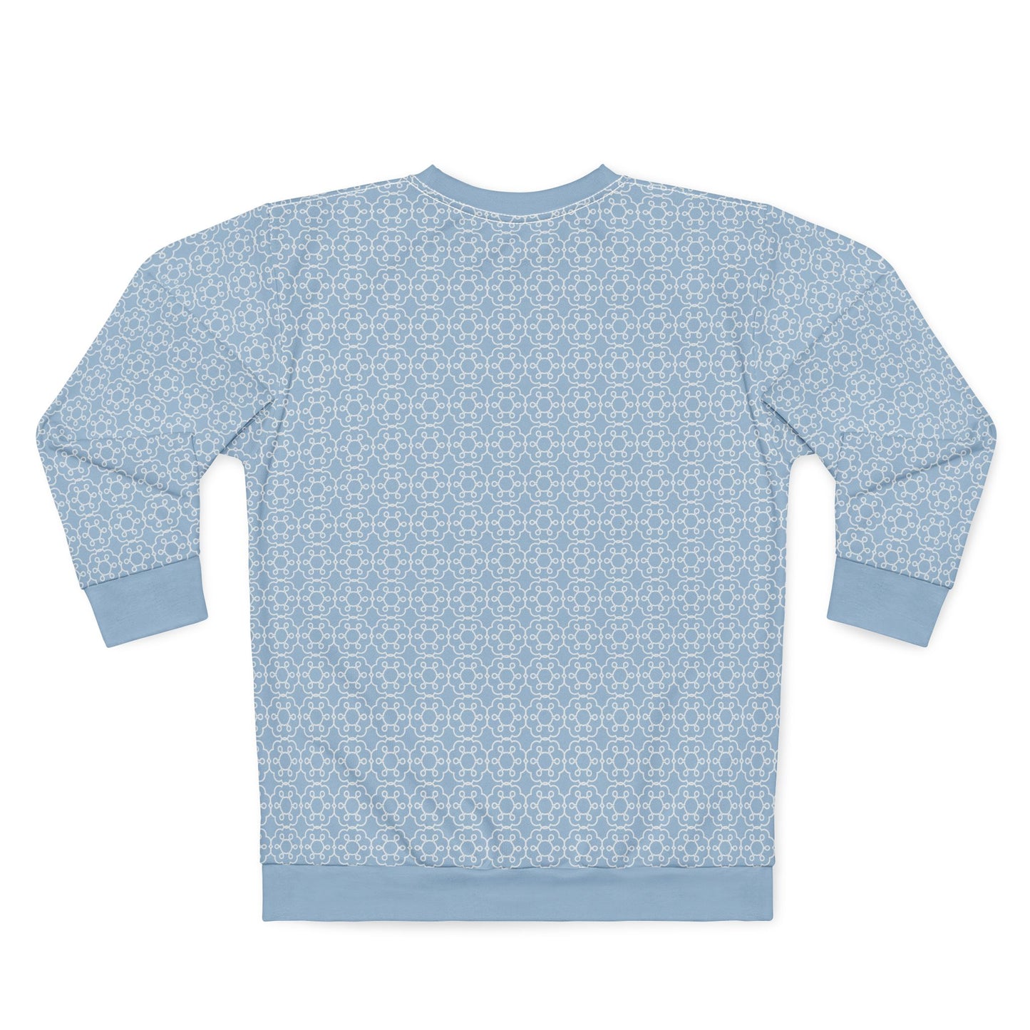 Light Blue Patterned Unisex Sweatshirt