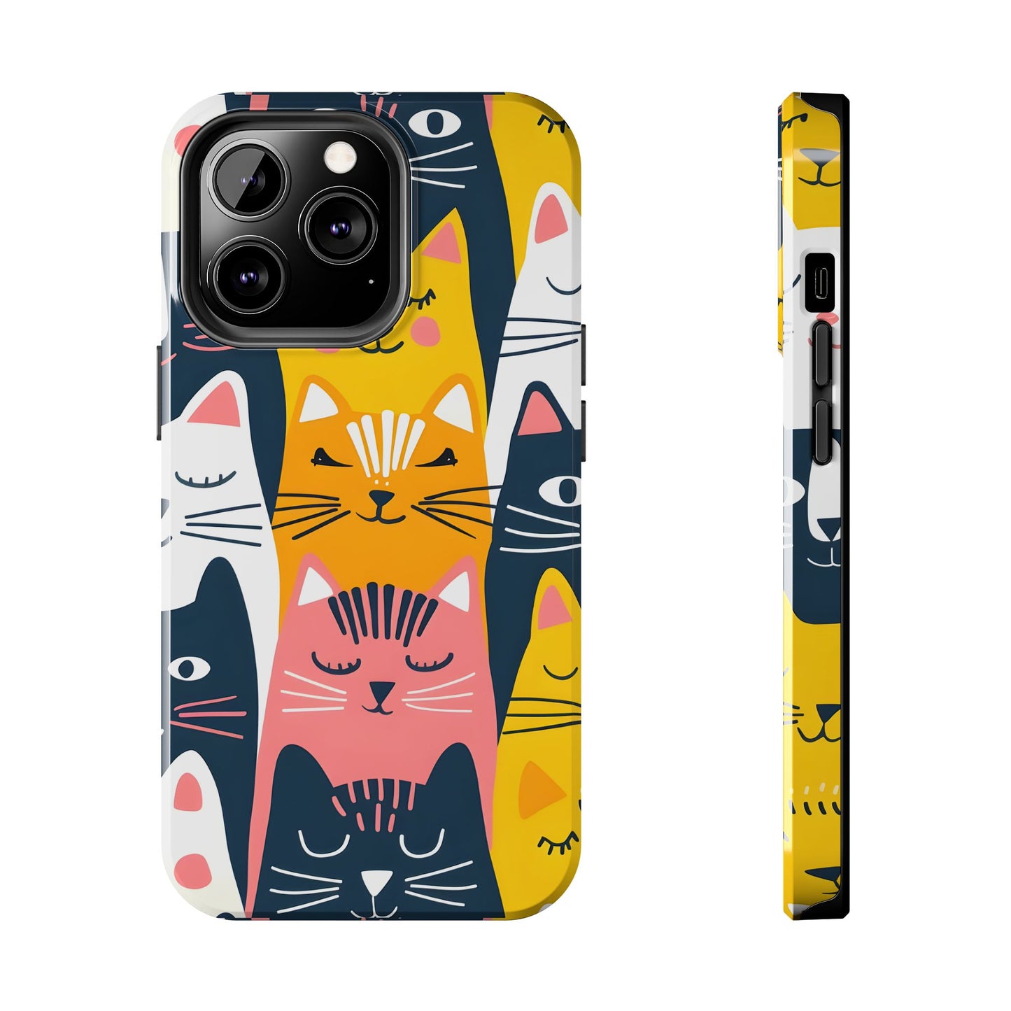 Cute cat illustration iPhone Case