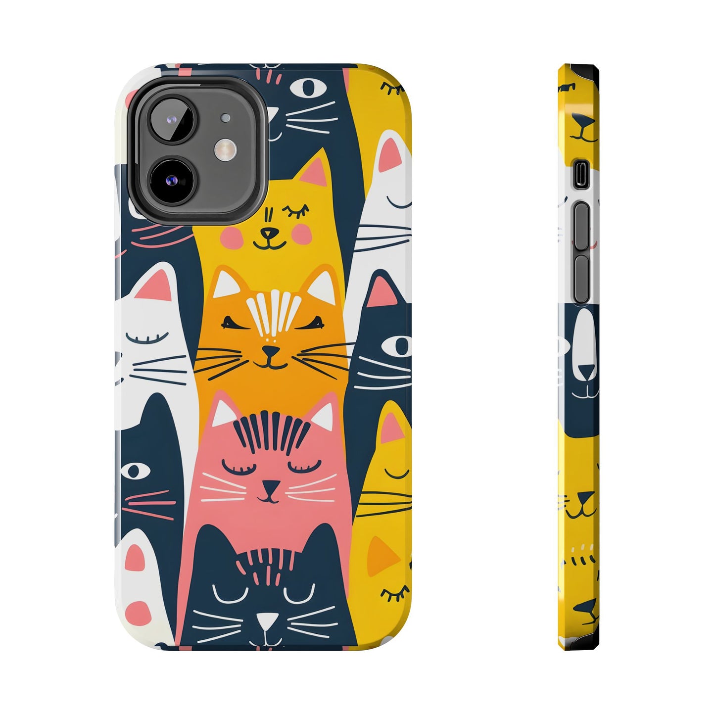 Cute cat illustration iPhone Case