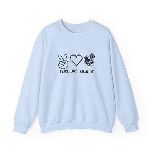 Peace Love Valentine Unisex Heavy Blend™ Crewneck Sweatshirt