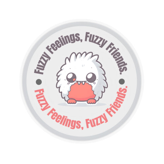 Fuzzy feelings, Fuzzy friends Kiss-Cut Stickers