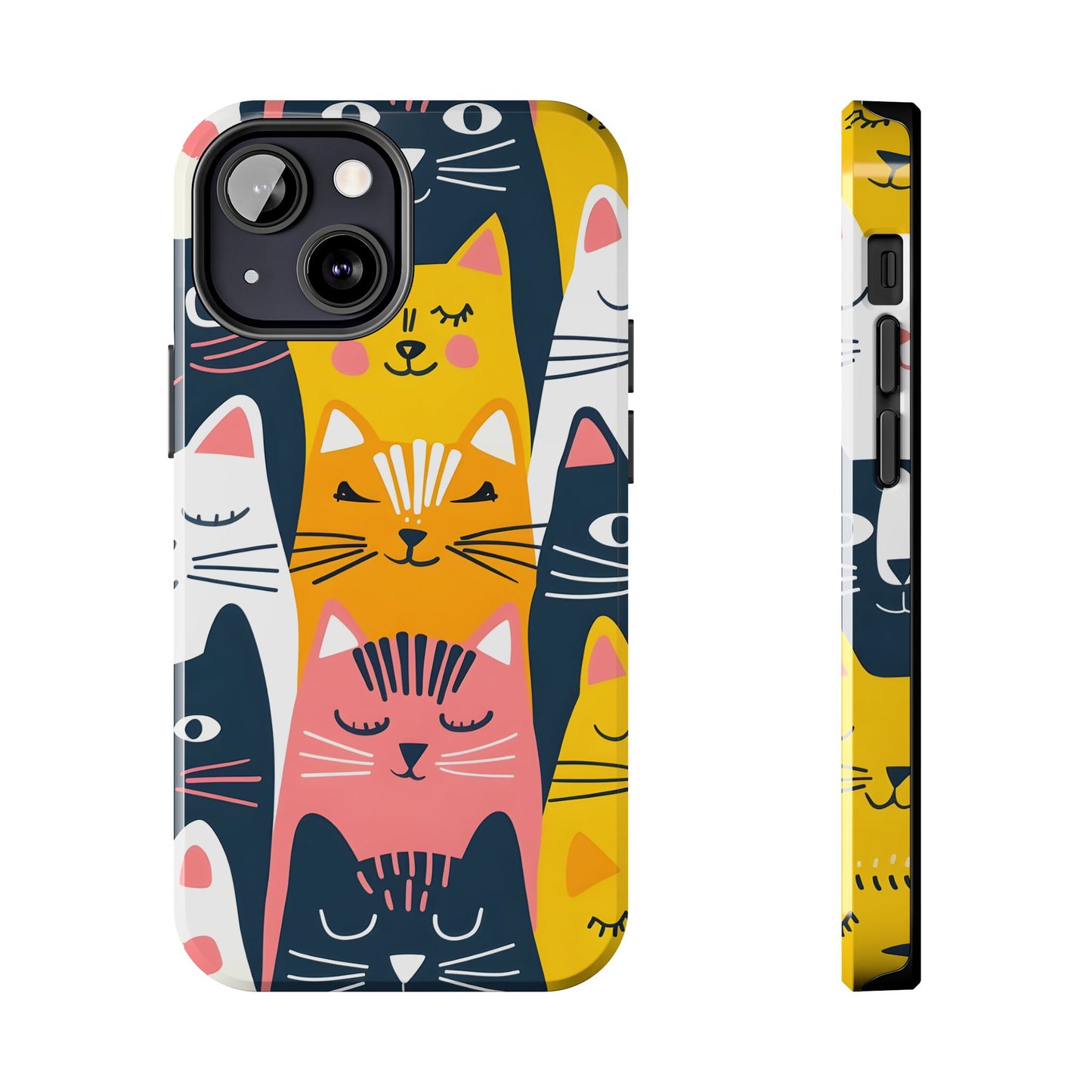 Cute cat illustration iPhone Case