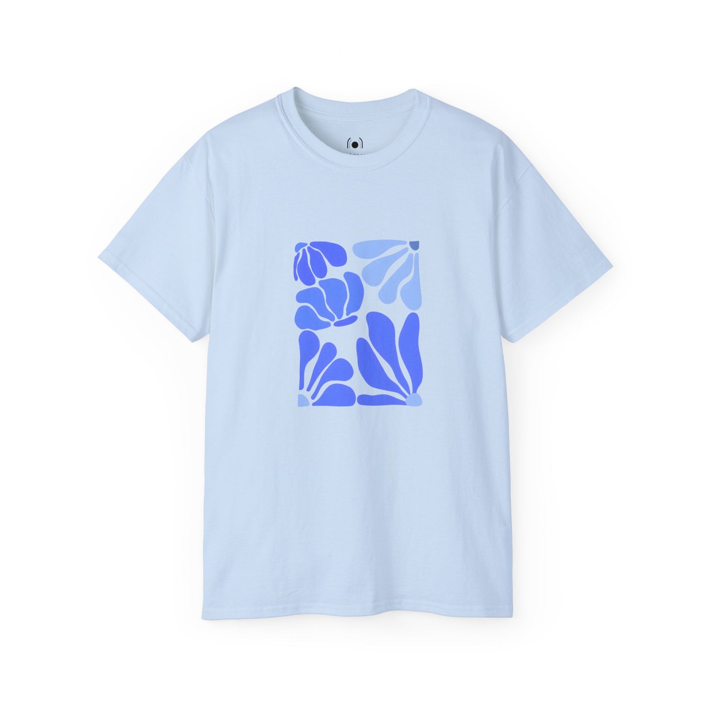 Blue Floral Unisex Ultra Cotton T-shirt