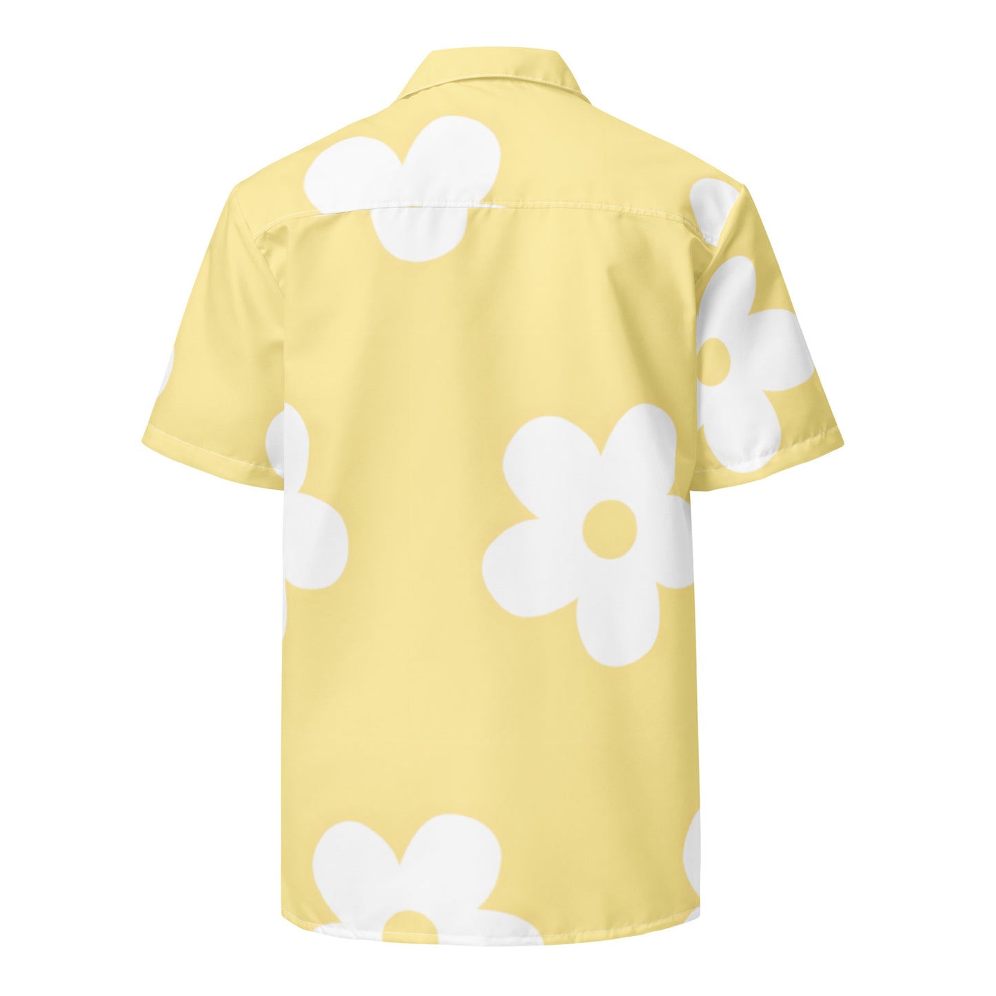 Floral yellow Unisex button shirt