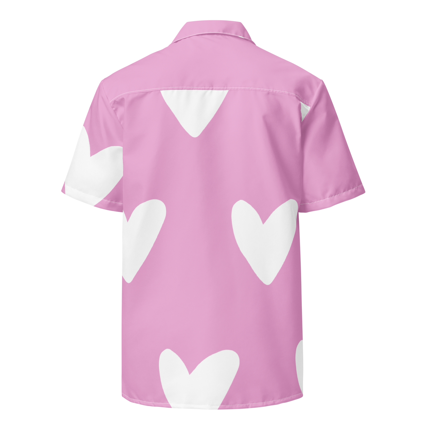 Heart pink Unisex button shirt