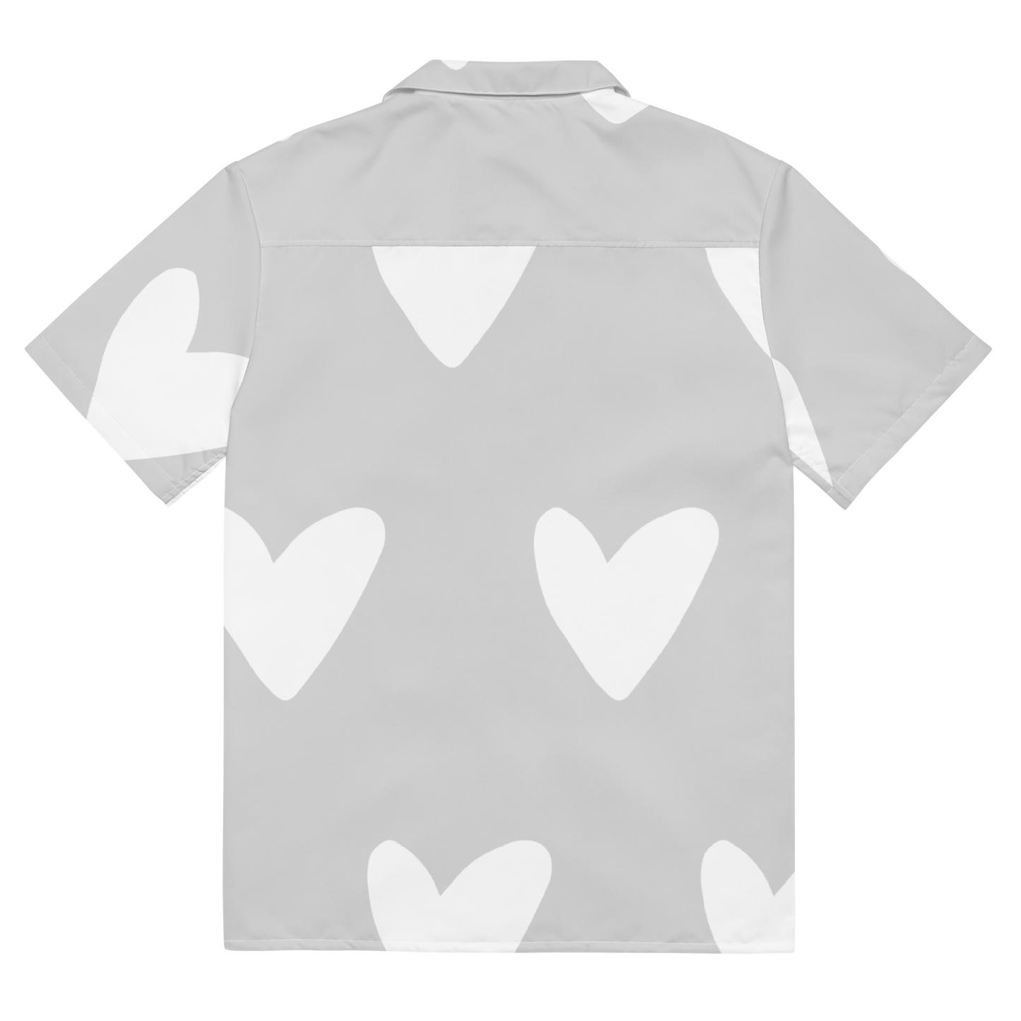 Heart Gray Unisex button shirt