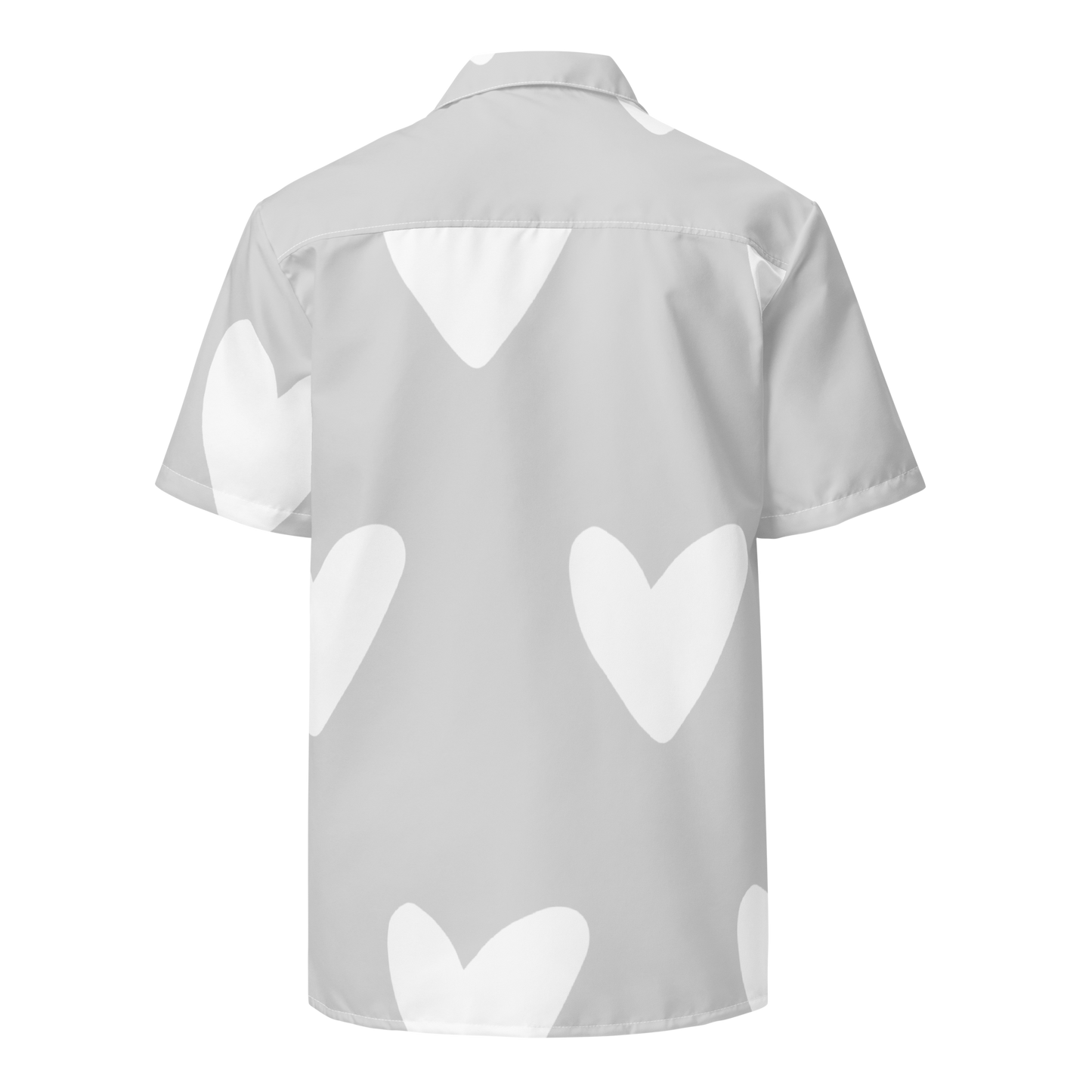 Heart Gray Unisex button shirt