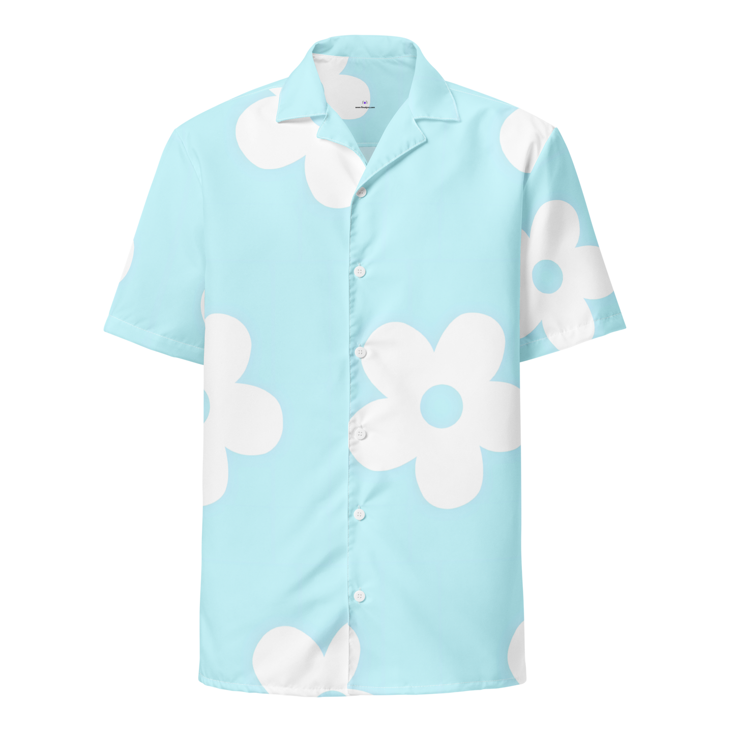 Floral Sky blue Unisex button shirt