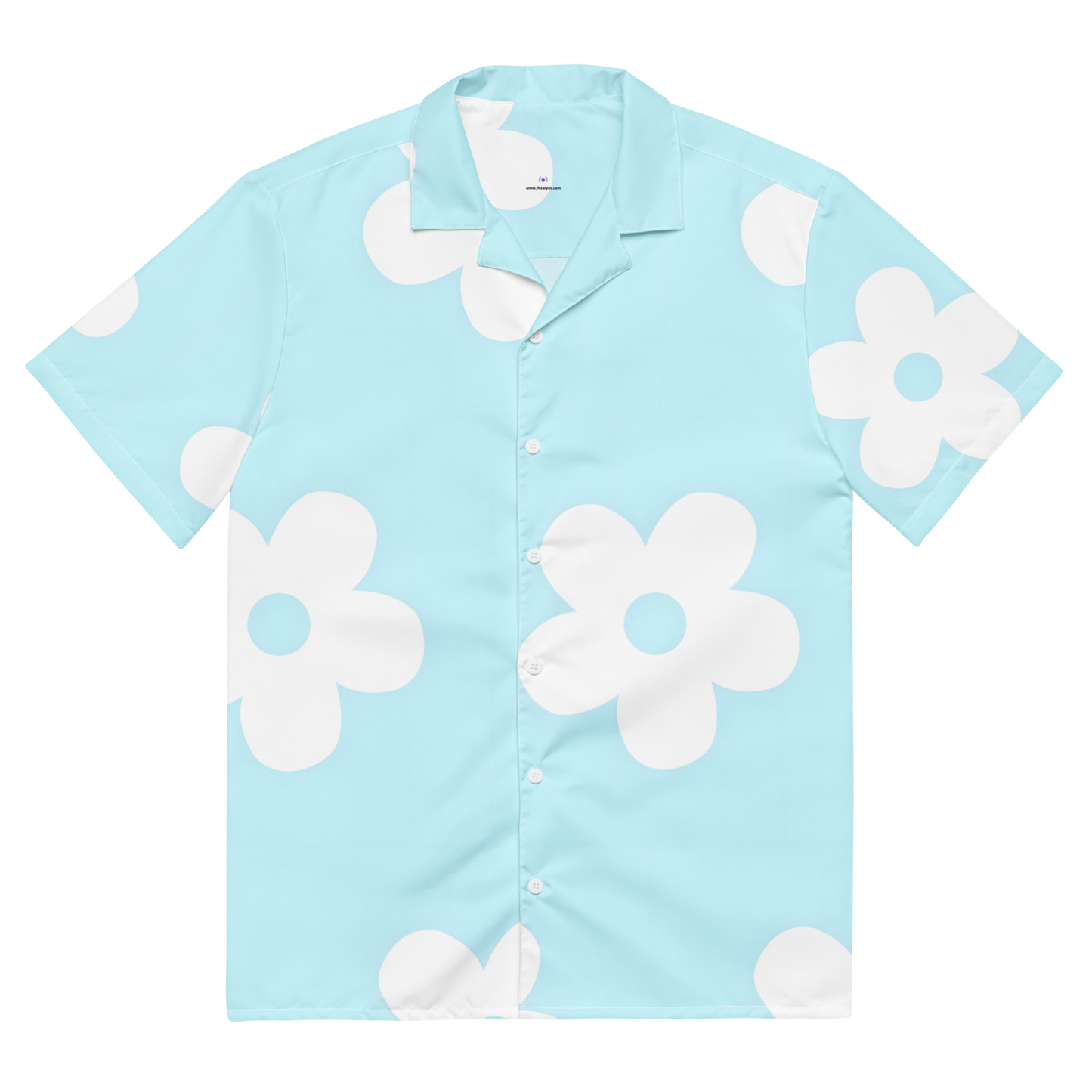 Floral Sky blue Unisex button shirt