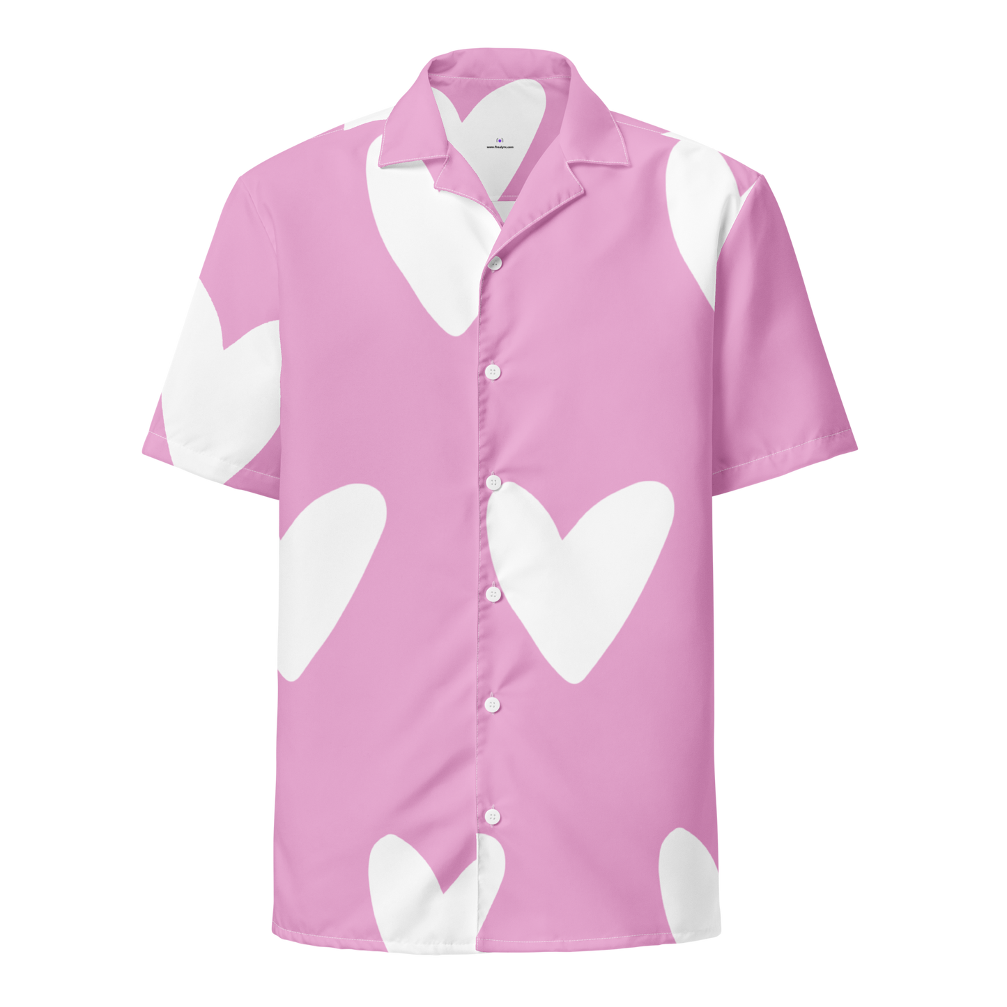 Heart pink Unisex button shirt