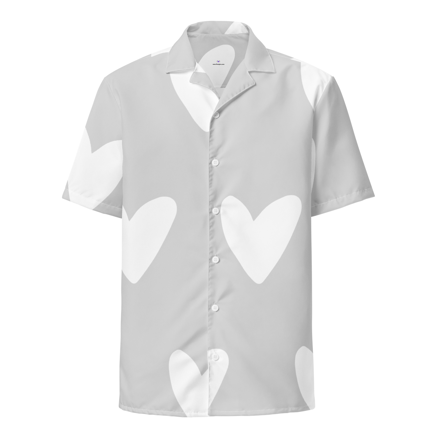 Heart Gray Unisex button shirt