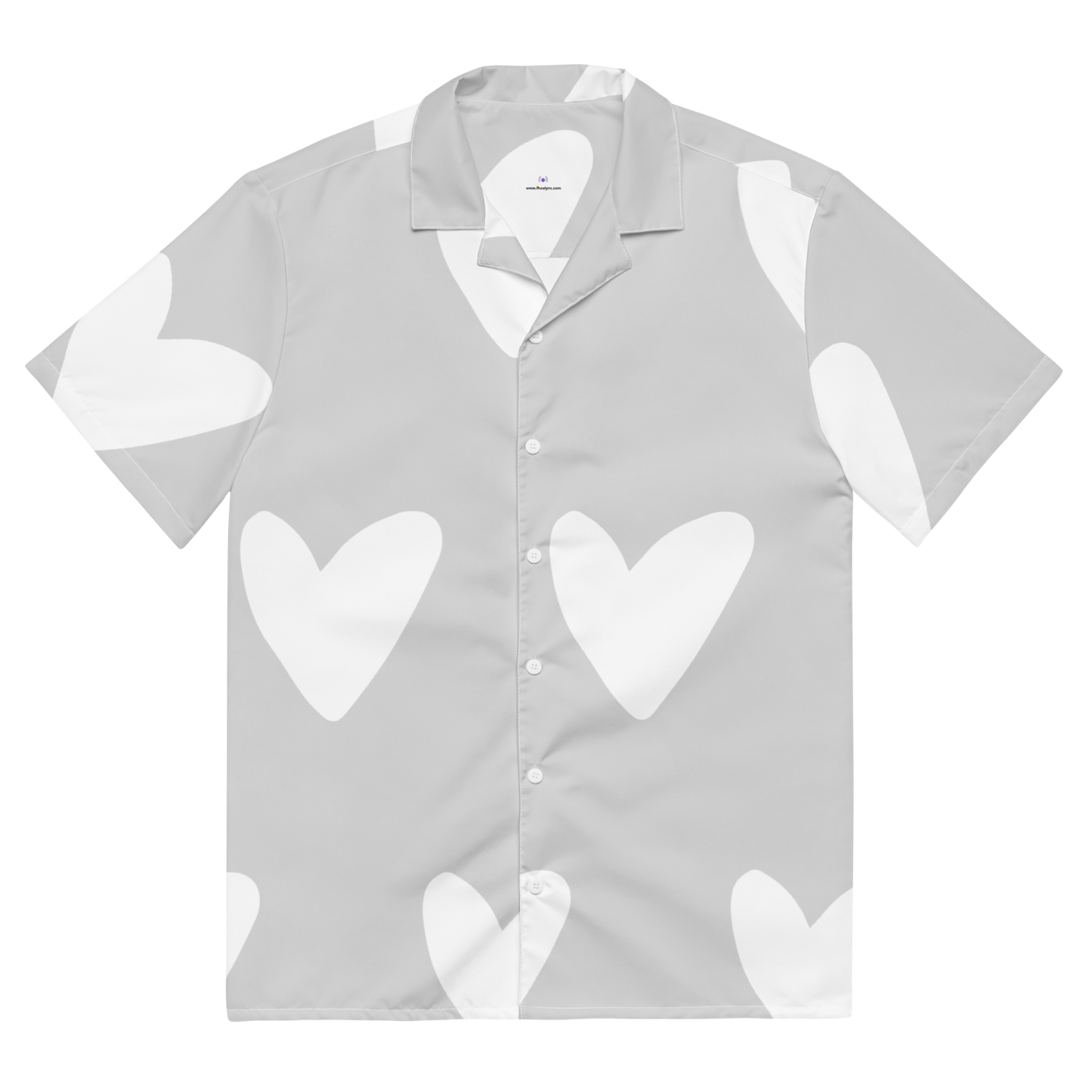 Heart Gray Unisex button shirt