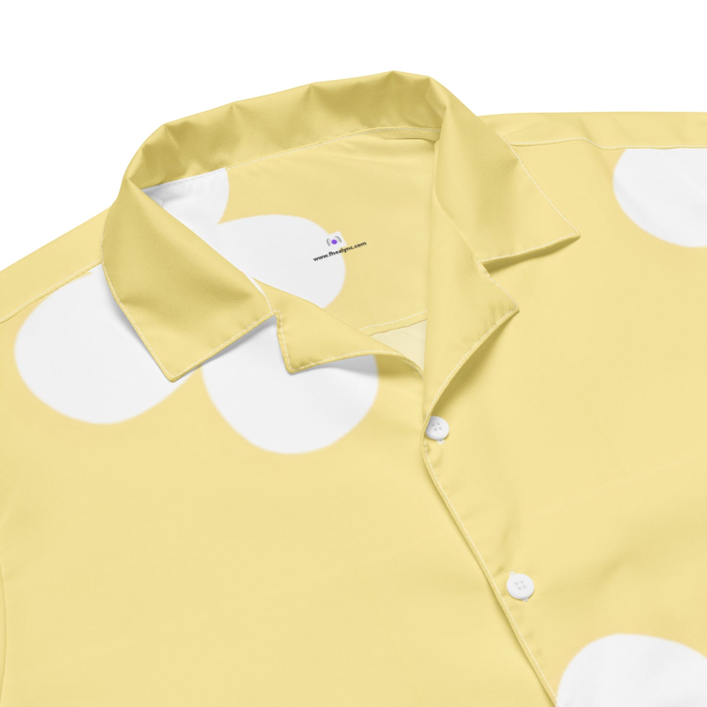 Floral yellow Unisex button shirt