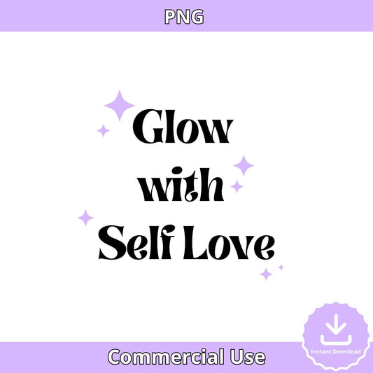 Self Love Affirmation PNG: Pastel Sparkle Clipart (Digital Download)