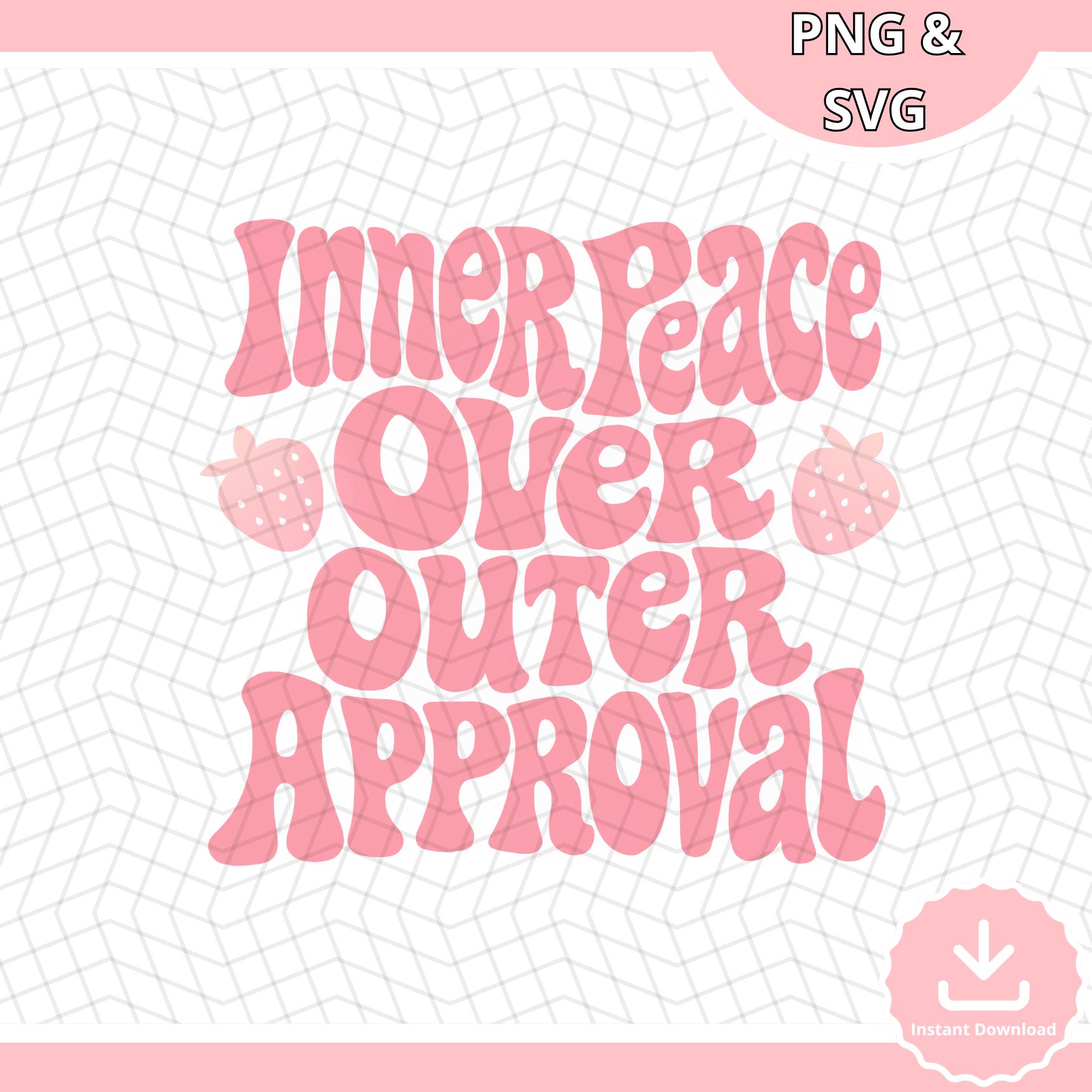 Inner Peace Quote SVG: Groovy Mental Health Affirmation (Digital Download)