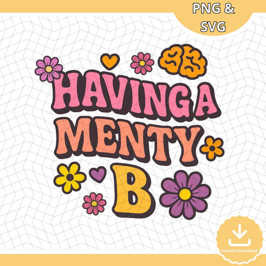 Funny Mental Health SVG: Groovy Brain Breakdown Design (Commercial License)