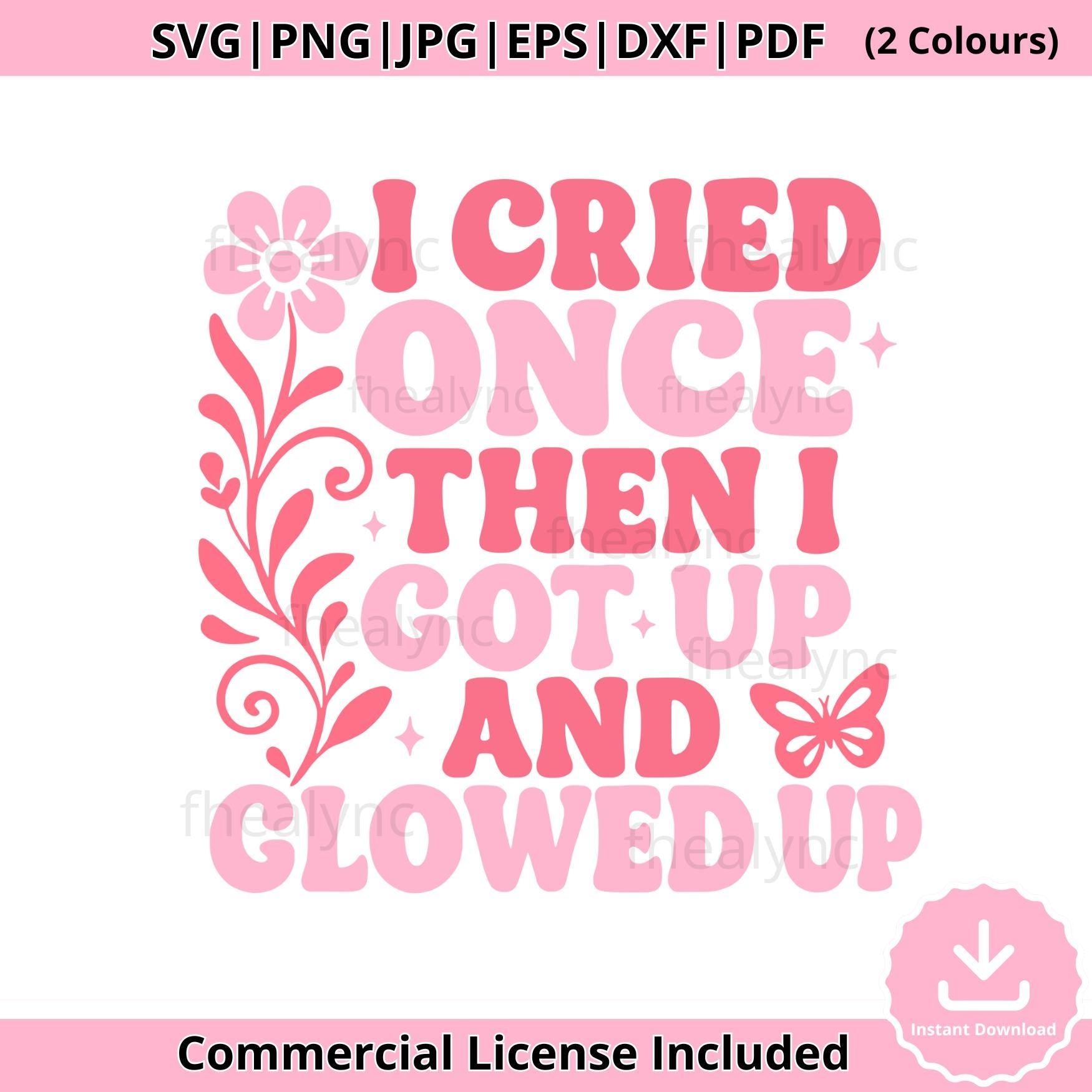 Glow Up SVG Design: Motivational Self-Love Quote (Digital Download)
