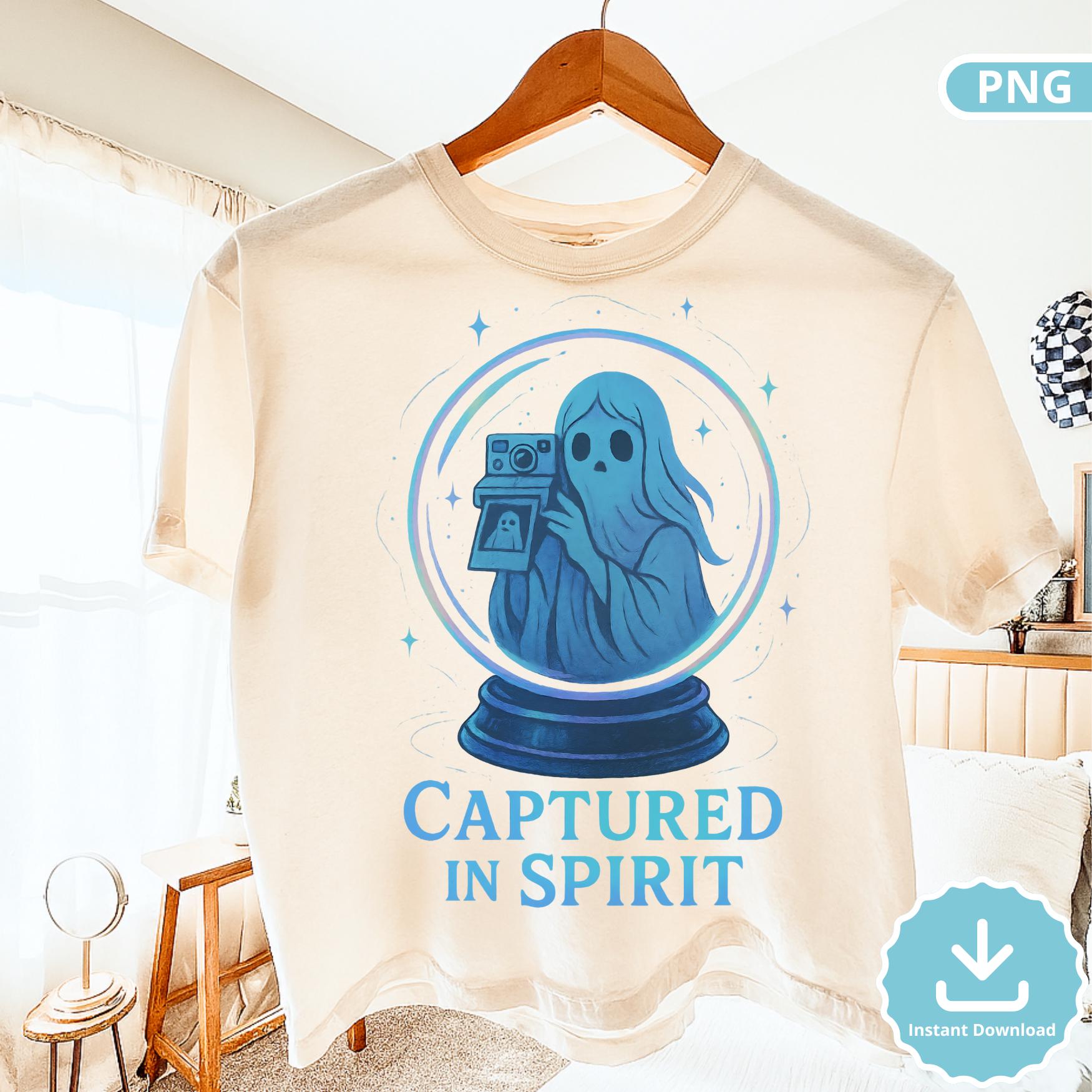 Ghost Camera Snow Globe PNG: Spooky Halloween Sublimation Design (Digital Download)