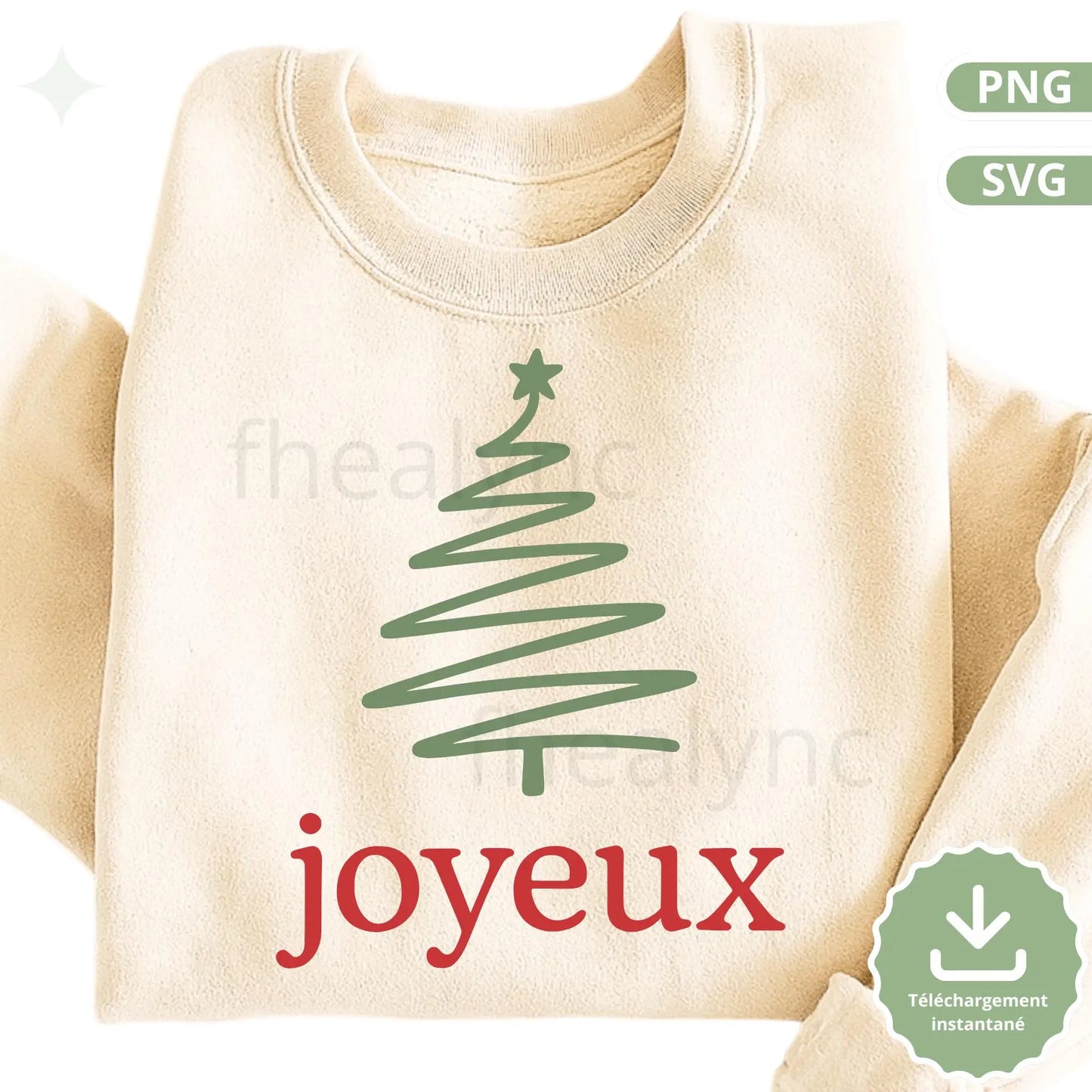 Joyeux SVG PNG, Sapin Noël Doodle Minimaliste, Arbre Noël Ligne Continue, Fichier Cricut Silhouette, Design Noël Moderne Svg